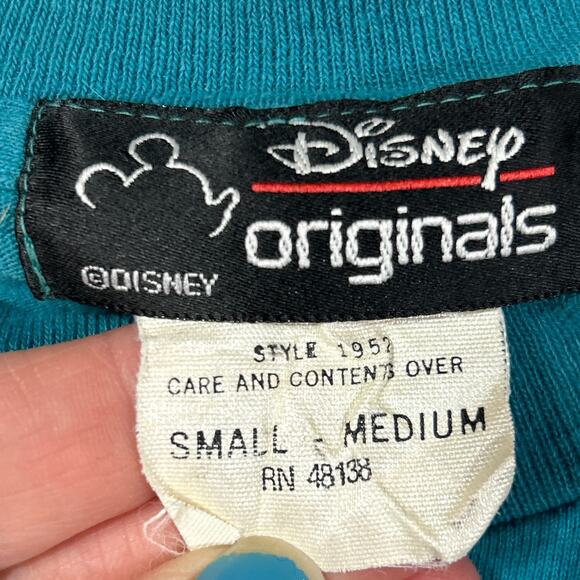 Vintage Goofy 90s Embroidered Disney Original T-shirt Style 1952 Ups Downs S / M - Picture 6 of 8
